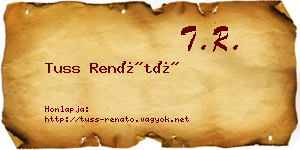 Tuss Renátó névjegykártya